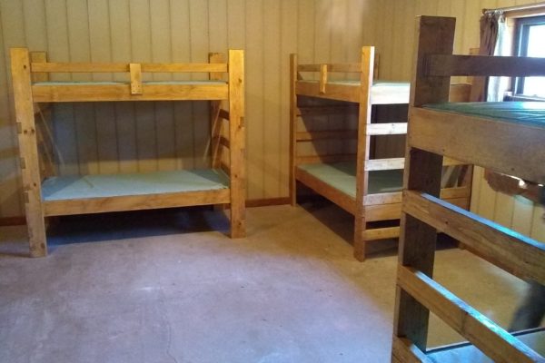 Comfortable cabin with bunk beds